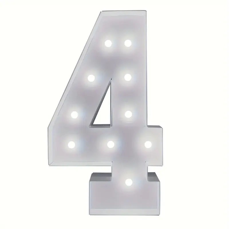 Marquee Number 4 rental, Chatsworth party rentals, giant number 4, 4th birthday party, event rentals Chatsworth, LED number rentals, party decor Chatsworth, celebration rentals, custom party numbers