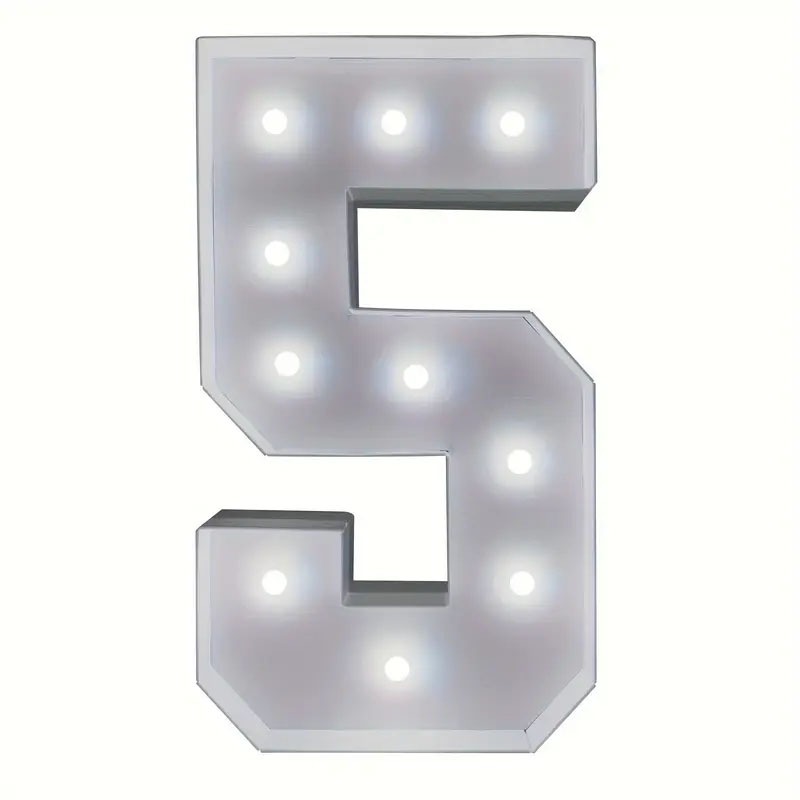 Marquee Number 5 rental, Giant number 5, LED number 5, Birthday party decor Chatsworth, Anniversary decorations, Event rentals San Fernando Valley, Party supplies Chatsworth, Marquee lights rental, Custom party numbers