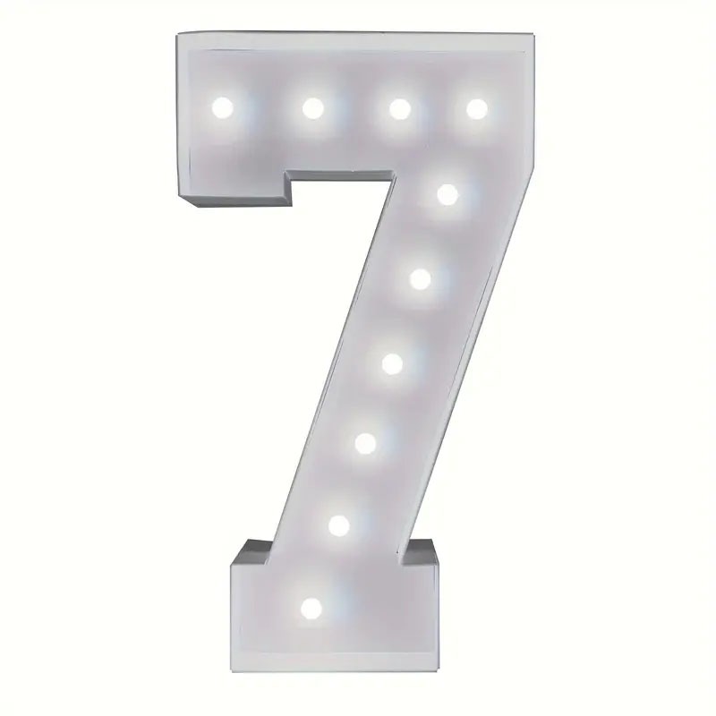 Marquee Number 7 rental, giant number 7 light up, 7th birthday party rentals, Chatsworth party supplies, marquee letter rentals Los Angeles, event decor Chatsworth, seven light up sign, party number lights, birthday party ideas Chatsworth
