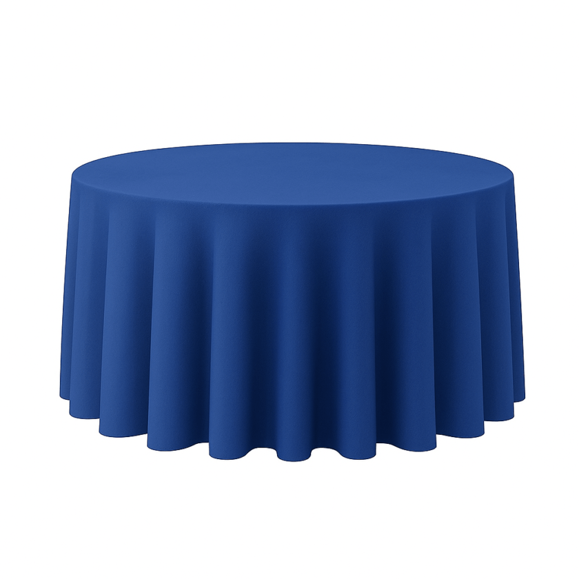 Tablecloth Round Blue rental,blue tablecloth hire Chatsworth, round table linen rentals, event decor Chatsworth, party supplies Los Angeles, wedding rentals San Fernando Valley, corporate event decor, table linen solutions, celebration rentals CA