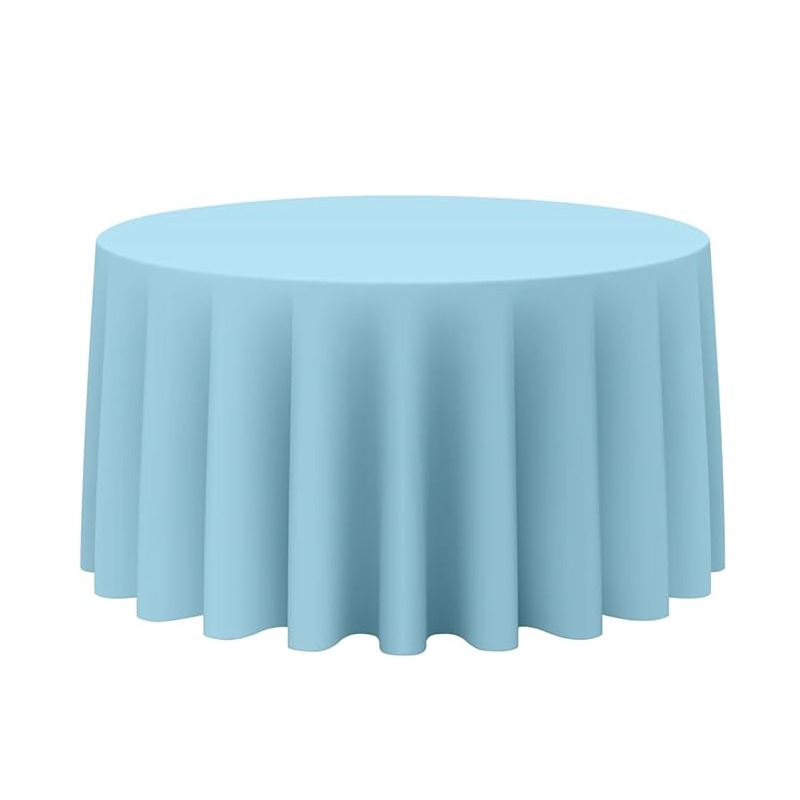 Tablecloth Round Light Blue,Party rentals Chatsworth, Event linens Chatsworth, Light blue table covers, Round tablecloth hire, Wedding rentals Chatsworth, Baby shower decor Chatsworth, Event planning supplies, Affordable party rentals