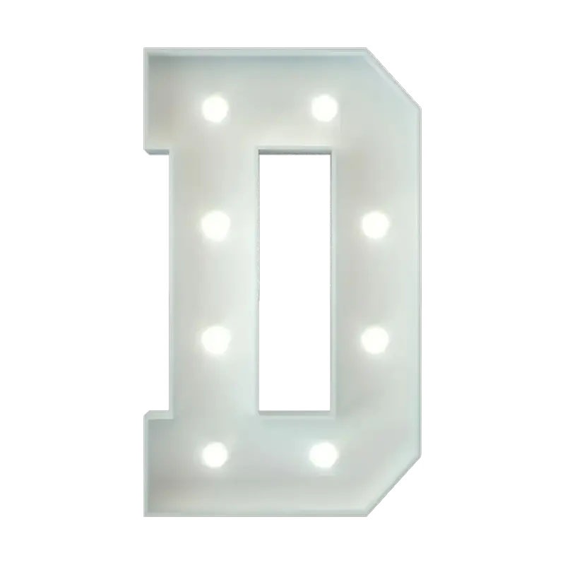 Marquee Letter D Rental, letter D marquee, giant letter D, light up letter D, Chatsworth party rentals, event decor Chatsworth, personalized event letters, custom letter rentals, party supplies Chatsworth
