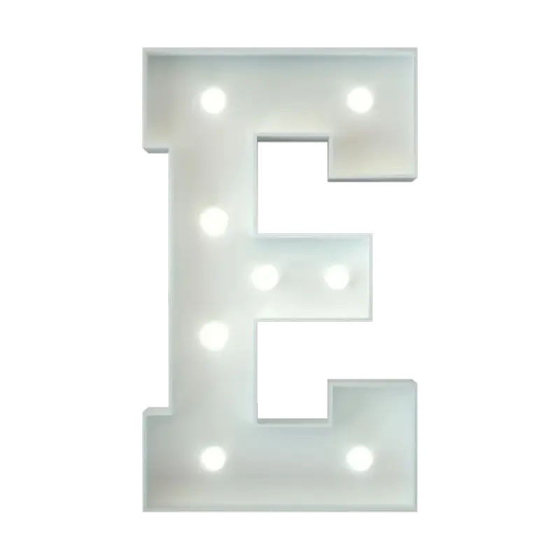 Marquee Letter E rental, giant letter E, LED letter E, party rentals Chatsworth, event decor Chatsworth, personalized events, light up letters, E initial decor, custom party rentals