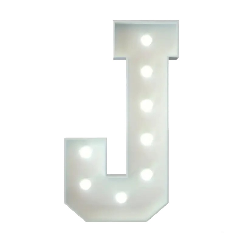 Marquee Letter J rental,J letter light up, giant letter J, event rentals Chatsworth, party decor San Fernando Valley, lighted letter J hire, custom marquee letters, wedding decor Chatsworth, birthday party rentals CA