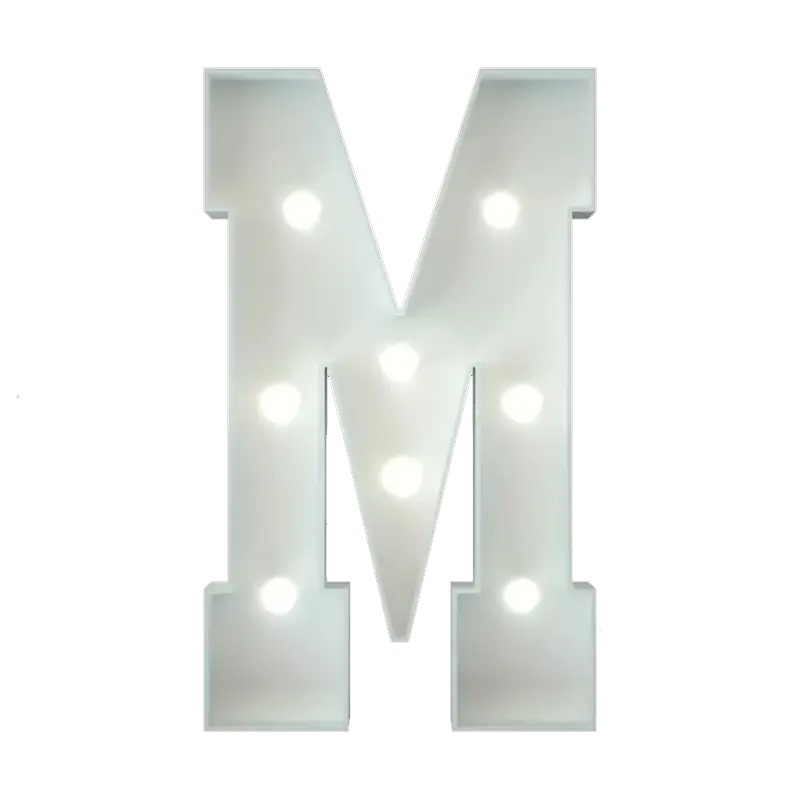 Marquee Letter M rental,Giant letter M, Light-up letter M, Party rentals Chatsworth, Event decor Los Angeles, Birthday party decorations, Wedding rentals San Fernando Valley, Custom event signage, Photo booth props