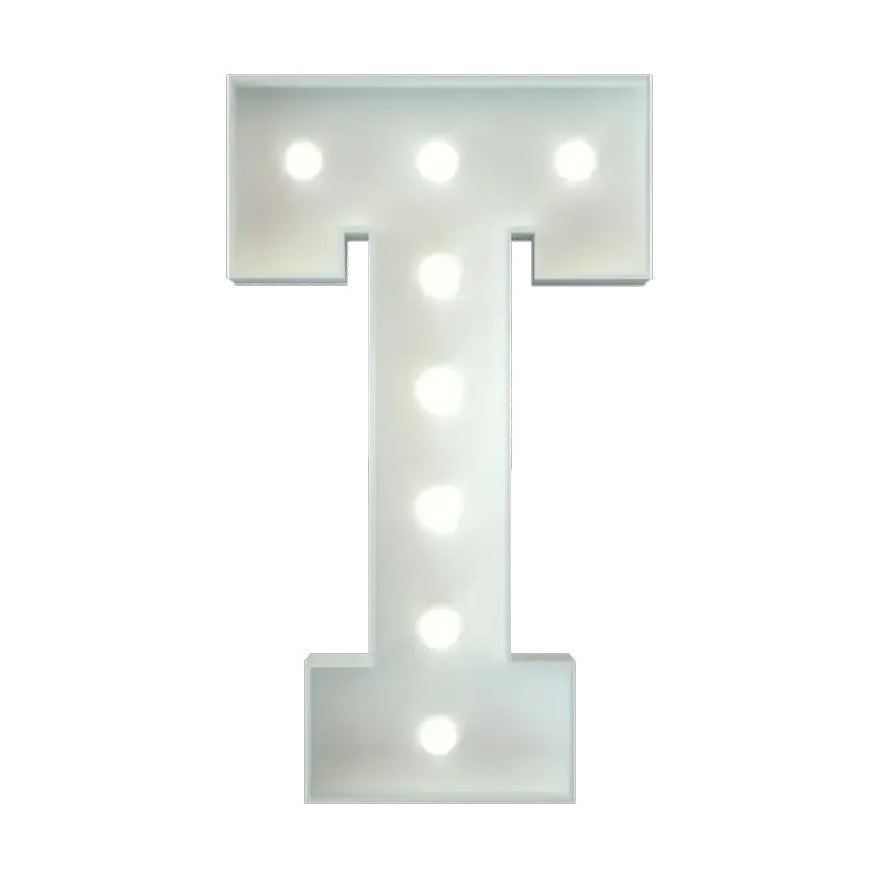 Marquee Letter T rental,Giant letter T, Light up letter T, Event rentals Chatsworth, Party supplies San Fernando Valley, Custom letter lights, Marquee sign rental, Alphabet light up letters, Birthday party decorations