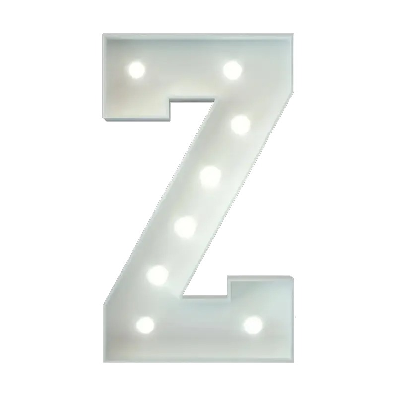 Marquee Letter Z rental,giant letter Z rental, Z light up letter, illuminated letter Z, event rentals Chatsworth, party decor Chatsworth CA, custom marquee letters, graduation rentals Chatsworth